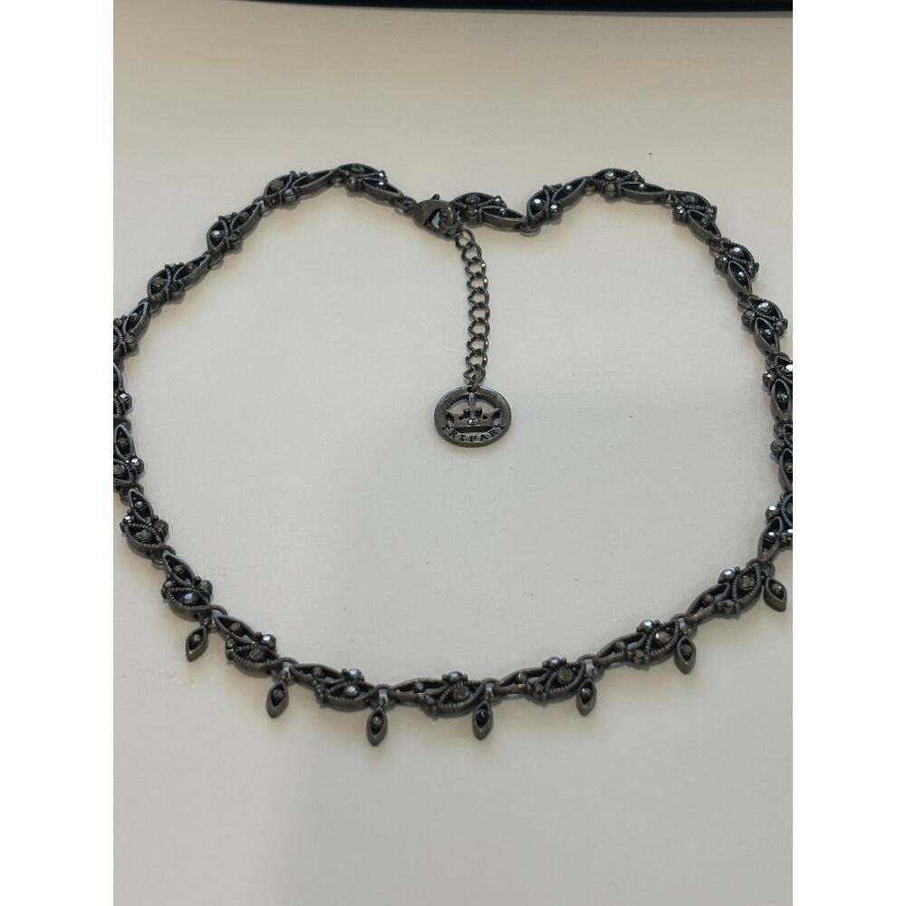 Vintage Trifari Collar Necklace Silver Tone
